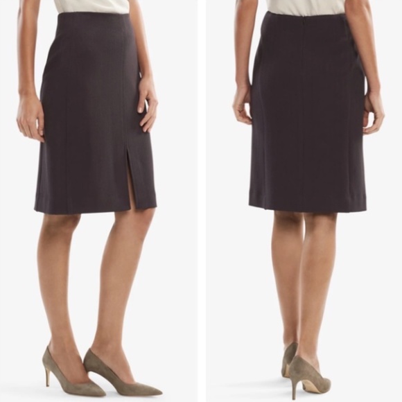 MM LAFLEUR Chevron Stripe Purple Fig Greenpoint Pencil Skirt Size 6